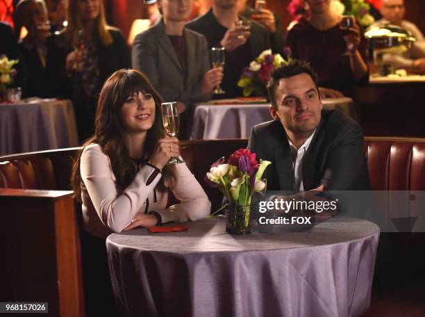 Zooey Deschanel and Jake Johnson in "The Curse of the Pirate Bride," the first part of the special one-hour series finale episode of NEW GIRL airing...