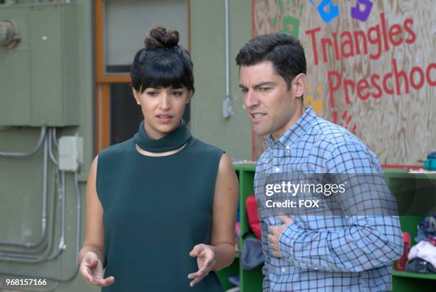 Hannah Simone and Max Greenfield in the "Lilypads" episode of NEW GIRL airing Tuesday, April 24 on FOX.