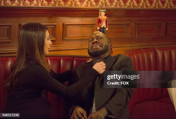 Guest star Nasim Pedrad and Lamorne Morris in the "Where the Road Goes" episode of NEW GIRL airing Tuesday, May 1 on FOX.