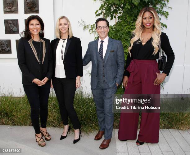 Julie Chen, Lisa Kudrow, Dan Bucatinsky and Laverne Cox attend the 'Who Do You Think You Are?' FYC Event at Wolf Theatre on June 5, 2018 in North...