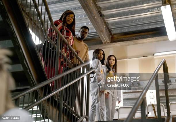 Queen Latifah, guest star Lance Gross, Ryan Destiny and Brittany O'Grady in the "Dreamers" episode of STAR airing Wednesday, April 11 on FOX.