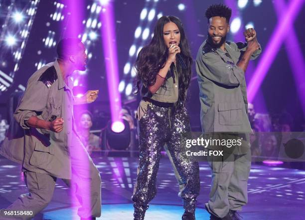 Contestant Carvena Jones performs in the Week One season premiere episode of THE FOUR: BATTLE FOR STARDOM airing Thursday, June 7 on FOX.