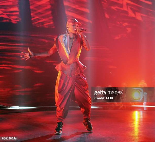 Contestant Sharaya J performs in the Week One season premiere episode of THE FOUR: BATTLE FOR STARDOM airing Thursday, June 7 on FOX.