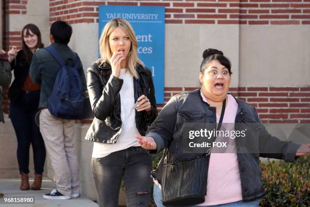 Kaitlin Olson and Carla Jimenez in the "The Graduate" season finale episode of THE MICK airing Tuesday, April 3 on FOX.