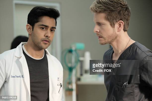 Manish Dayal and Matt Czuchry in the "Lost Love" episode of THE RESIDENT airing Monday, March 26 on FOX.