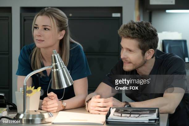 Emily VanCamp and Matt Czuchry in the "Lost Love" episode of THE RESIDENT airing Monday, March 26 on FOX.