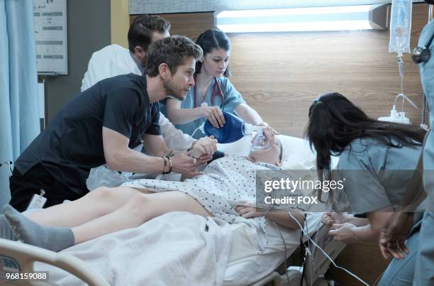 Matt Czuchry and guest star Violett Beane in the "Lost Love" episode of THE RESIDENT airing Monday, March 26 on FOX.