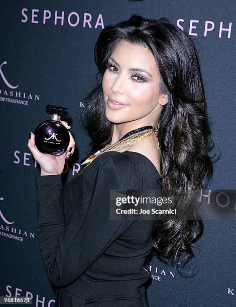 Kim Kardashian Debuts Her New Fragrance at Sephora on February 17, 2010 in Century City, California.