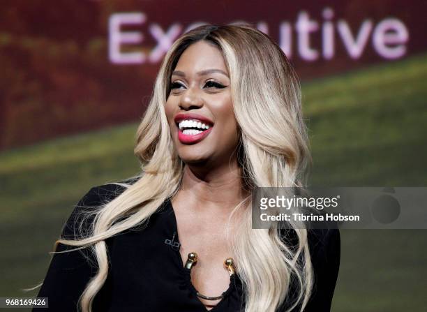 Laverne Cox attends the 'Who Do You Think You Are?' FYC Event at Wolf Theatre on June 5, 2018 in North Hollywood, California.