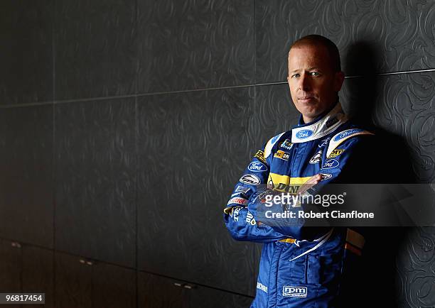 Steven Richards driver of the Ford Performance Racing Ford poses for a portrait prior to practice for round one of the V8 Supercar Championship...