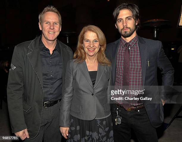 President of The One Club Kevin Swanepoel, CEO of The One Club Mary Warlick, and actor Milo Ventimiglia attend the One Club's 2nd Annual One Show...