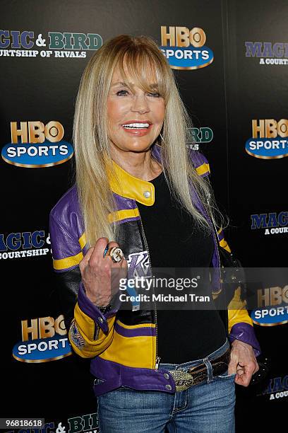 Dyan Cannon attends the Los Angeles premiere of HBO's "Magic And Bird: A Courtship Of Rivals" held at Mann Bruin Theatre on February 17, 2010 in...
