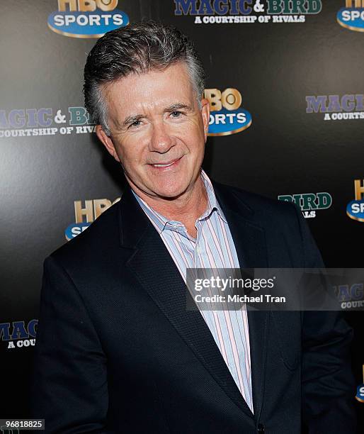 Alan Thicke attends the Los Angeles premiere of HBO's "Magic And Bird: A Courtship Of Rivals" held at Mann Bruin Theatre on February 17, 2010 in...