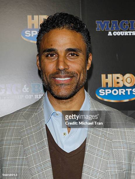Rick Fox attends the Los Angeles premiere of HBO's "Magic And Bird: A Courtship Of Rivals" held at Mann Bruin Theatre on February 17, 2010 in...
