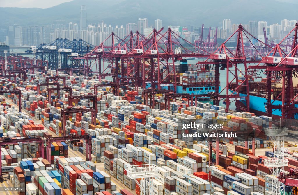 Container port in Hong Kong