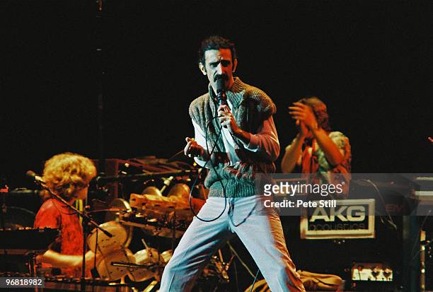 Frank Zappa performs on stage at The Knebworth Festival on September 9th, 1978 in Knebworth, United Kingdom.