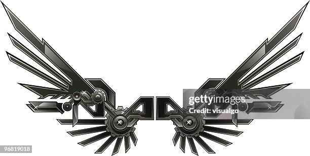 machine wing - mechanical wing stock illustrations