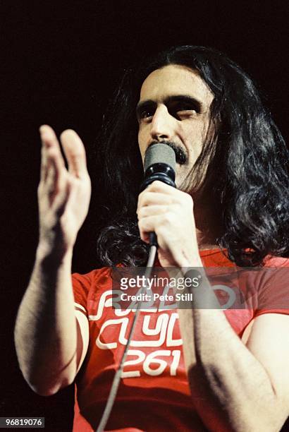 Frank Zappa performs on stage at Hammersmith Odeon, on December 18th, 1979 in London, United Kingdom.