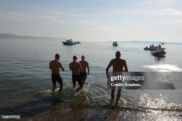 Author Alex Preston, in British daily broadsheet 'The Telegraph', author Adrian Snodgrass, from The Outdoor Swimming Society, and Simon Mourie,...