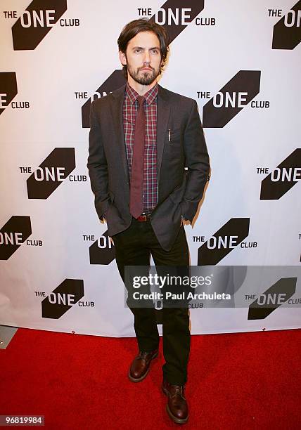 Actor Milo Ventimiglia arrives at the One Show Entertainment event honoring the best in advertising and entertainment at American Cinematheque's...