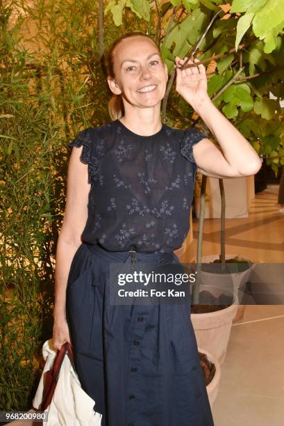 Gabriella Cortese Rioufol from Antik Batik attends Marie Claire Nouvelle Air Cocktail at Hotel Lutetia on June 5, 2018 in Paris, France.