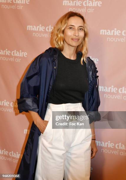 Alexandra Golovanoff attends Marie Claire Nouvelle Air Cocktail at Hotel Lutetia on June 5, 2018 in Paris, France.