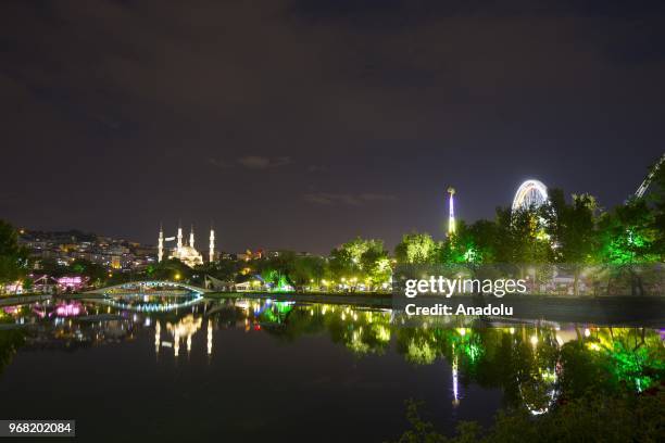 Photo shows Melike Hatun Mosque in Ankara, Turkey on May 31, 2018.