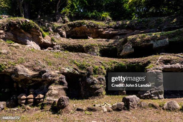 Mandarado Yagura a series of caves sites along an ancient footpath that is now a popular hiking trail that passes through three cuttings known as the...