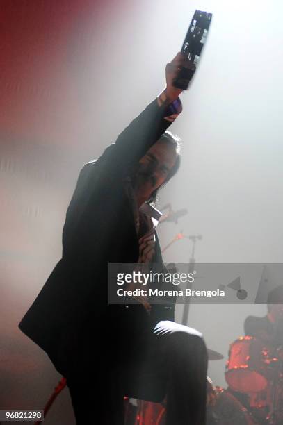 Nick Cave performs at the Alcatraz club on May 28, 2008 in Milan, Italy.