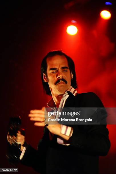Nick Cave performs at the Alcatraz club on May 28, 2008 in Milan, Italy.