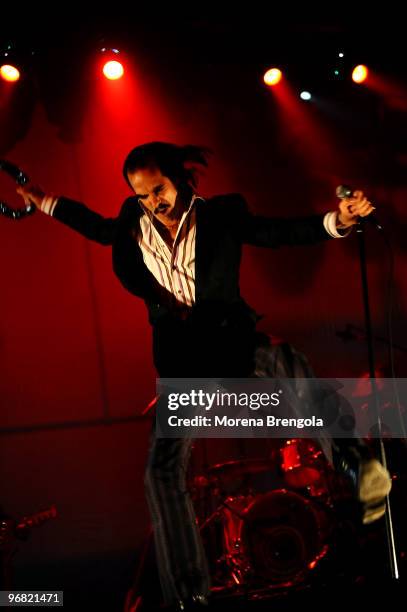 Nick Cave performs at the Alcatraz club on May 28, 2008 in Milan, Italy.