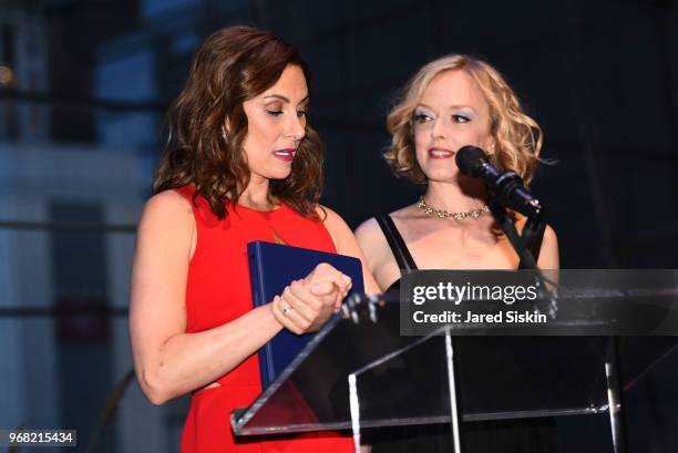 Laura Benanti and Nancy Anderson attend The Ucross Foundation's Inaugural New York Gala & Awards Dinner at Jazz at Lincoln Center in Frederick P....