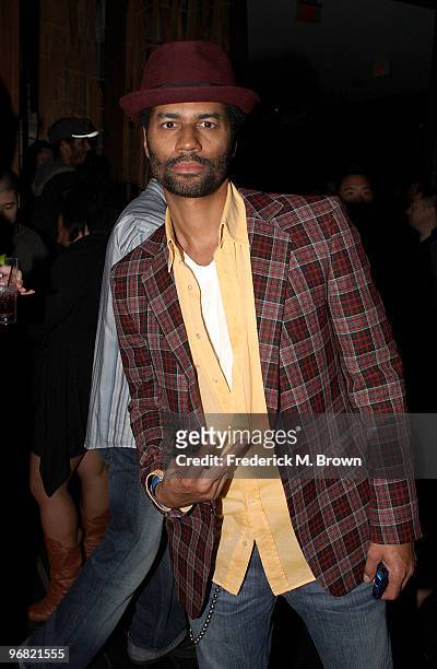 Recording artist Eric Benet attends the "Magic & Bird: A Courtship of Rivals" film premiere after party at the Whiskey Blue - W Hotel on February 17,...