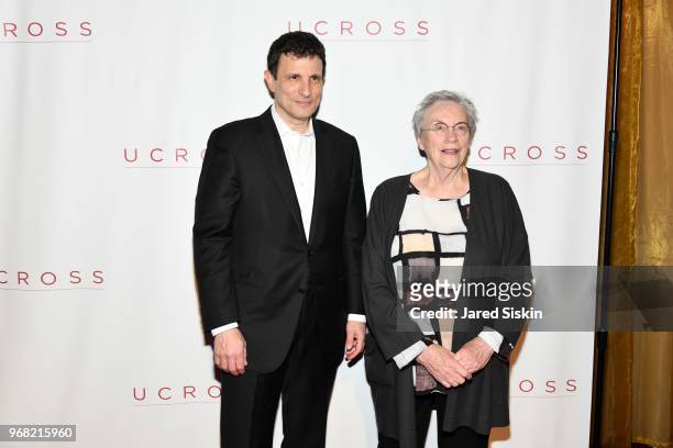 David Remnick and Annie Proulx attend The Ucross Foundation's Inaugural New York Gala & Awards Dinner at Jazz at Lincoln Center in Frederick P. Rose...