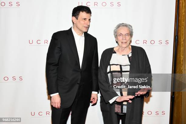 David Remnick and Annie Proulx attend The Ucross Foundation's Inaugural New York Gala & Awards Dinner at Jazz at Lincoln Center in Frederick P. Rose...