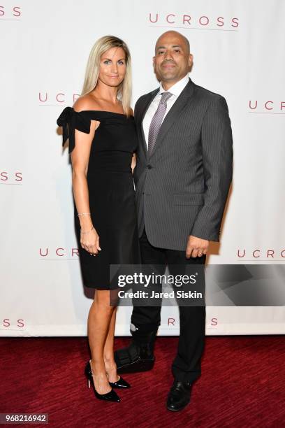 Gretchen Lainez and Marco Lainez attend The Ucross Foundation's Inaugural New York Gala & Awards Dinner at Jazz at Lincoln Center in Frederick P....