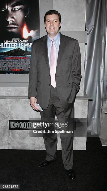 Steve Belanger attends the "Shutter Island" premiere at the Ziegfeld Theatre on February 17, 2010 in New York City.