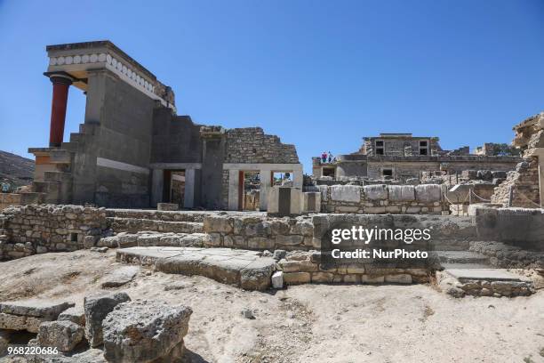 Knossos with the Minoan palace, the largest Bronze Age archaeological site on Crete island and Europe's oldest city. Knossos was discovered by...