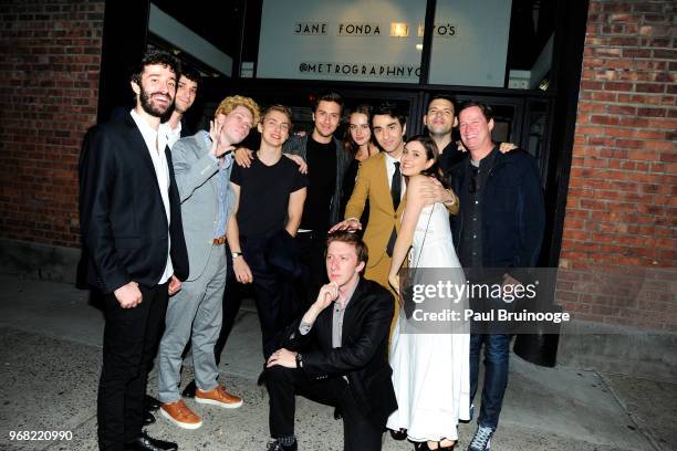 Nat Wolff, Grace Van Patten, Alex Wolff, Gianna Reisen and guests attend A24 Hosts The After Party For "Hereditary" at Metrograph on June 5, 2018 in...