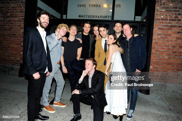 Nat Wolff, Grace Van Patten, Alex Wolff, Gianna Reisen and guests attend A24 Hosts The After Party For "Hereditary" at Metrograph on June 5, 2018 in...
