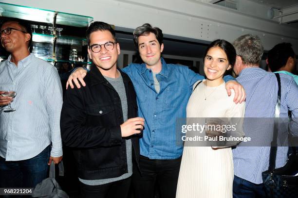 Jonathan Wang, Noah Sacco, Anni Sternisko attend A24 Hosts The After Party For "Hereditary" at Metrograph on June 5, 2018 in New York City.