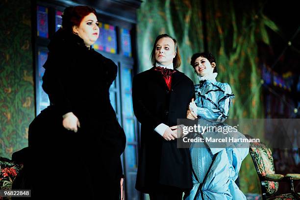 Actress Audrey Tautou poses at a portrait session for Self Assignment in Paris on February 6, 2010 for rehearsal in Theater de la Madeleine with «Une...