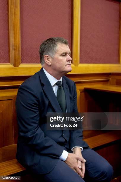 Jason Rohde during his trial for the murder of his wife Susan Rohde at the Western Cape High Court on June 04, 2018 in Cape Town, South Africa....