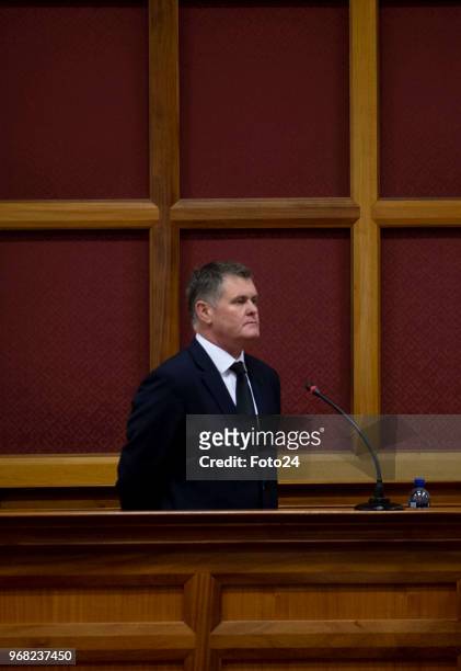 Jason Rohde during his trial for the murder of his wife Susan Rohde at the Western Cape High Court on June 04, 2018 in Cape Town, South Africa....