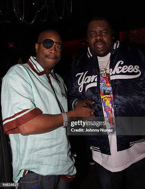 Slick Rick and Biz Markie attend Al Harrington's 30th Birthday Bash at Quo Nightclub on February 17, 2010 in New York City.