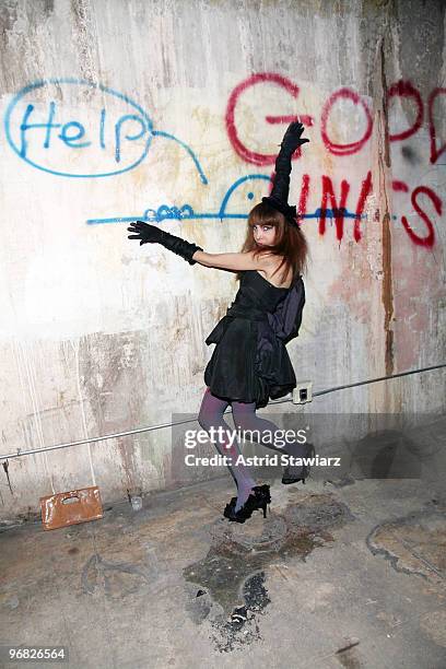 Sophia Lamar attends the Jeremy Scott Fall/Winter 2010 collection after party at Good Units on February 17, 2010 in New York City.