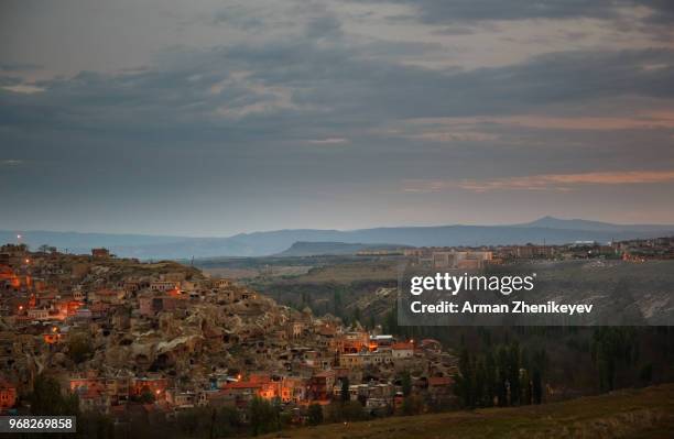 residential district in province of turkey at early morning - arman zhenikeyev stock-fotos und bilder