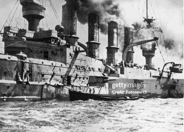 Photograph of S.M.S Scharnhorst during the Falklands Island War on November 1, 1914.