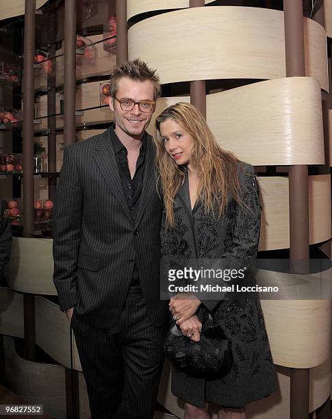 Actress Mira Sorvino and husband Christopher Backus attend the "Shutter Island" special screening after party at TBD on February 17, 2010 in New York...