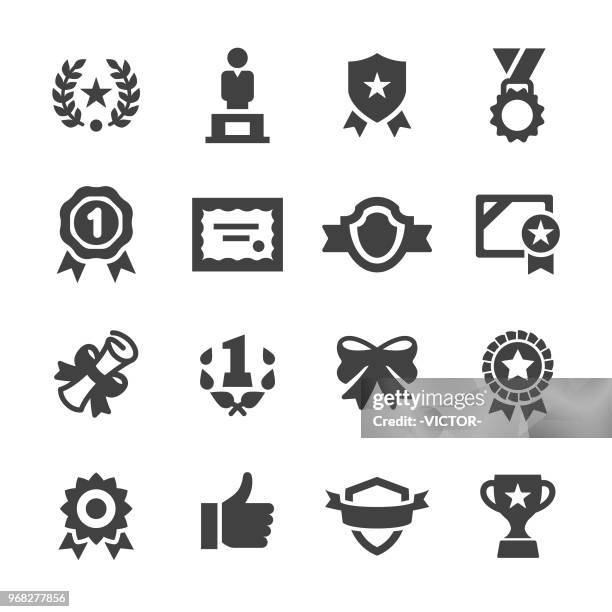 award icons set - acme series - acme stock illustrations